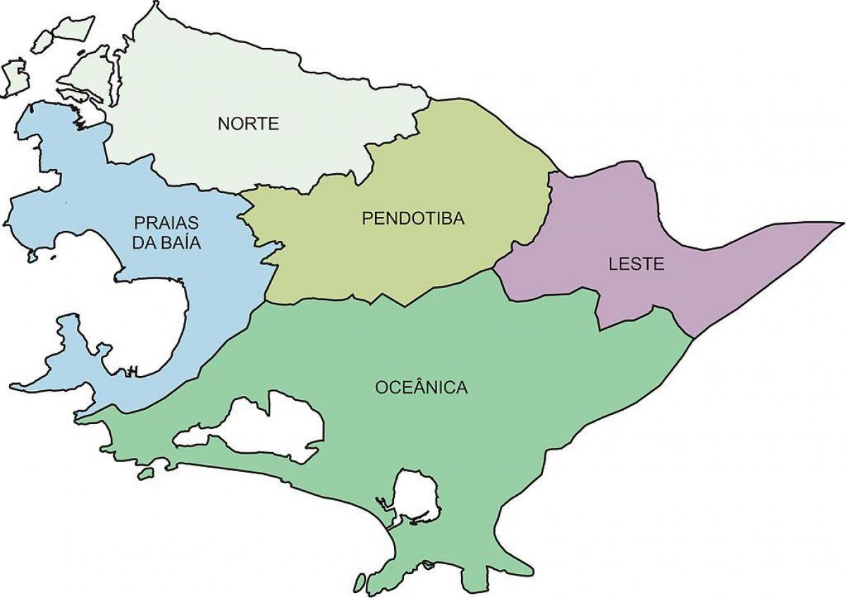 Bölgelerin harita Niterói