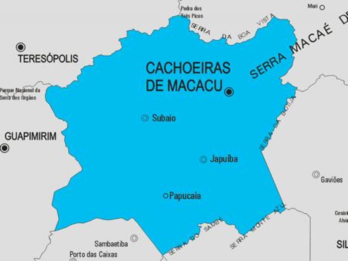 Cachoeiras de Macacu Belediyesi haritası