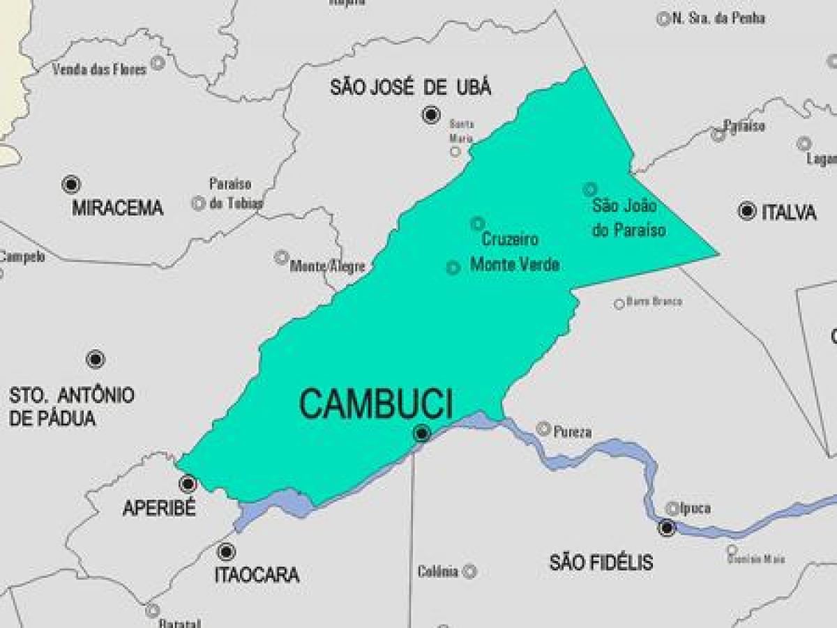 Cambuci Belediyesi haritası
