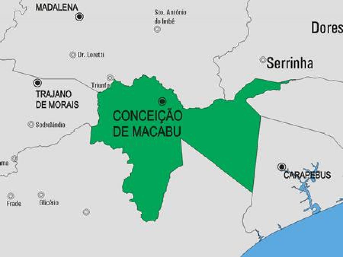 Conceição de Macabu Belediyesi haritası