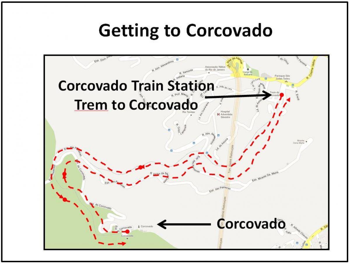 Corcovado tren haritası
