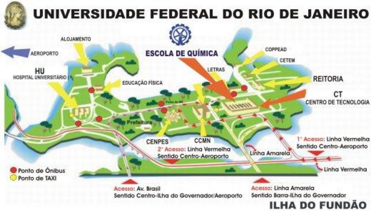Rio de Janeiro Federal Üniversitesi haritası