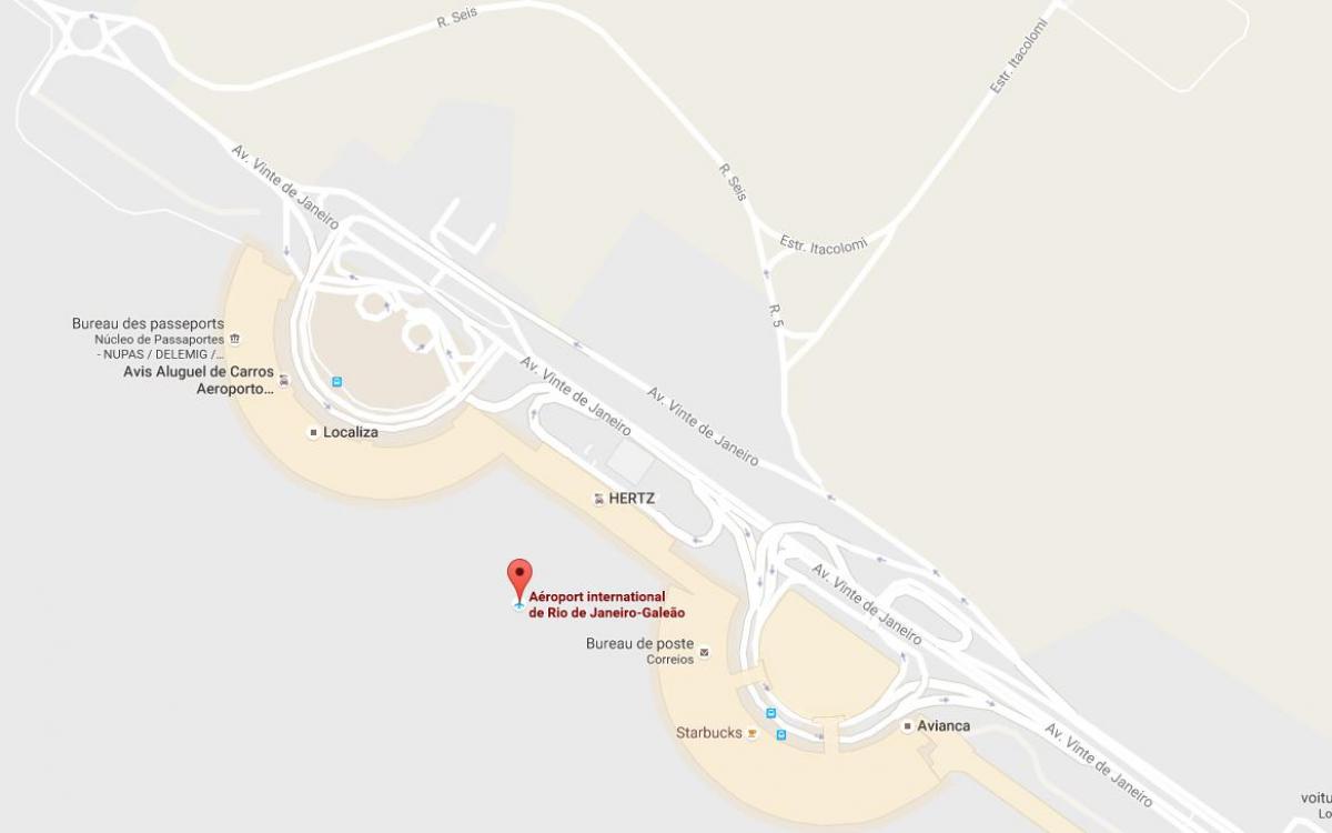 Galeão havaalanına haritası