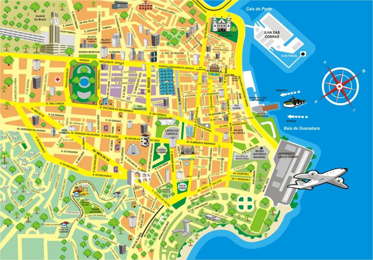 Turistik haritası Rio de Janeiro