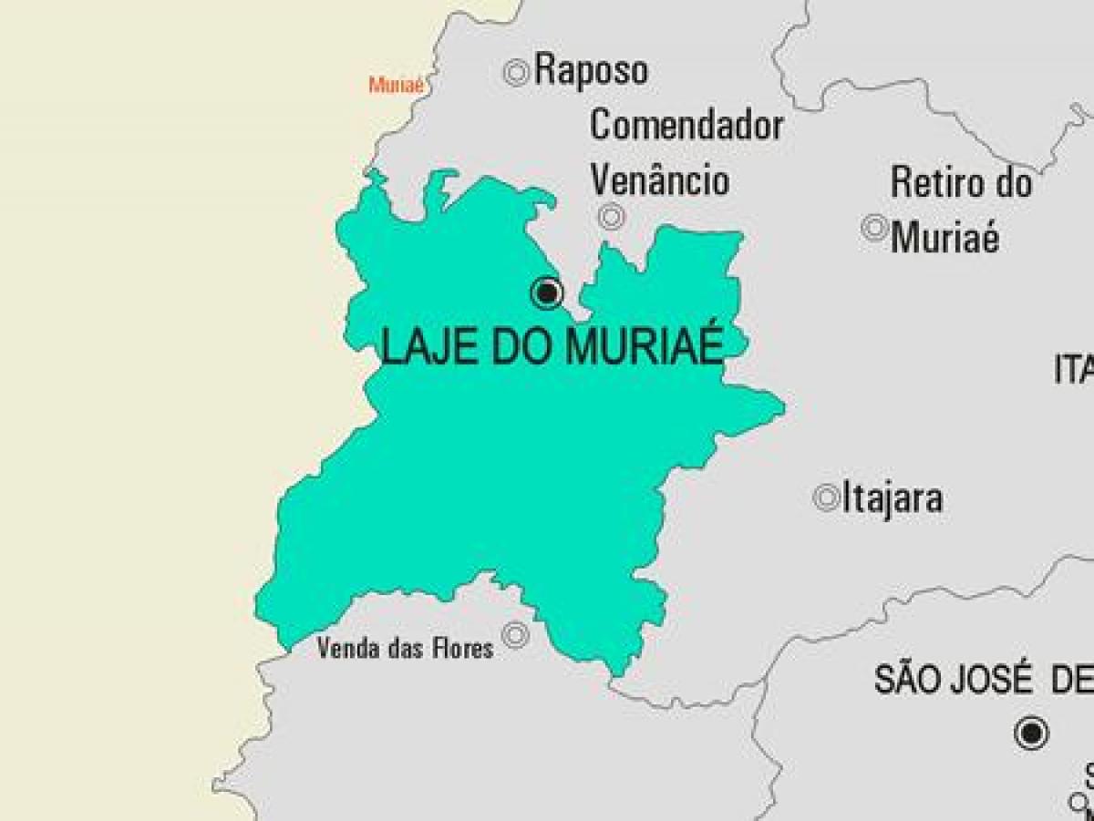 Laje do Muriaé Belediyesi haritası