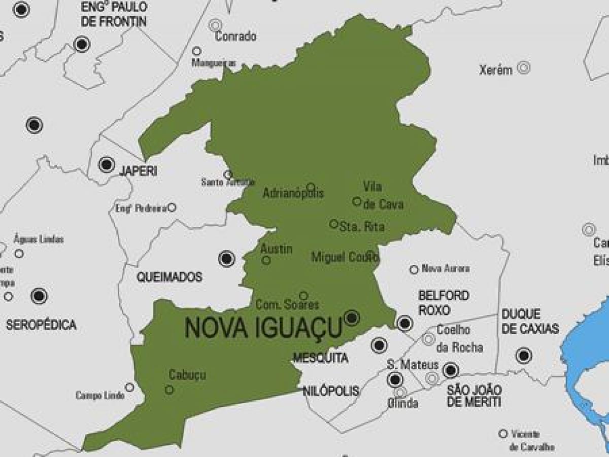 Nova Iguaçu Belediyesi haritası