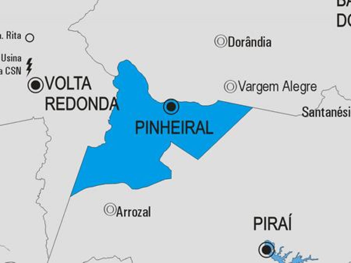 Pinheiral Belediyesi haritası