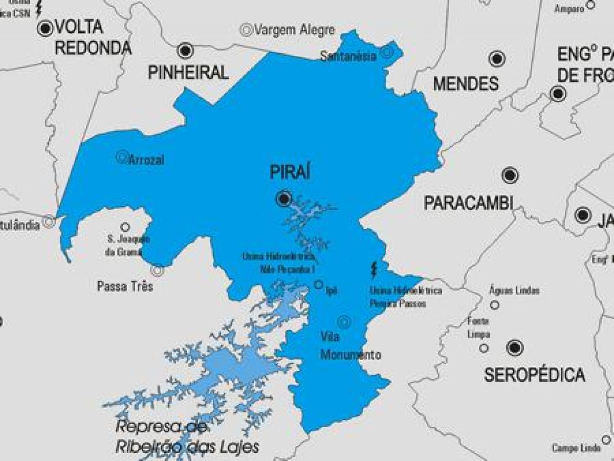 Piraí Belediyesi haritası