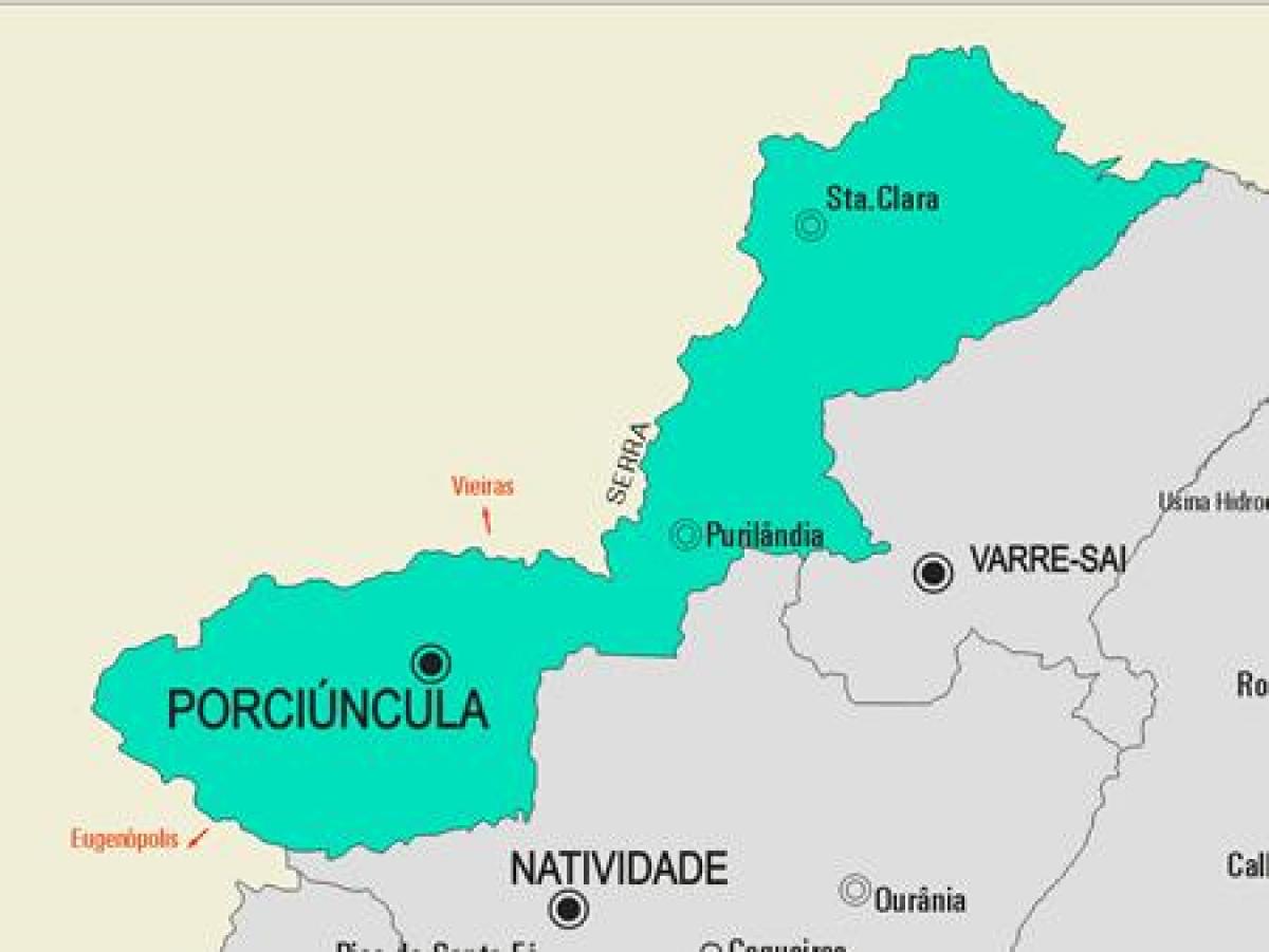Porciúncula Belediyesi haritası