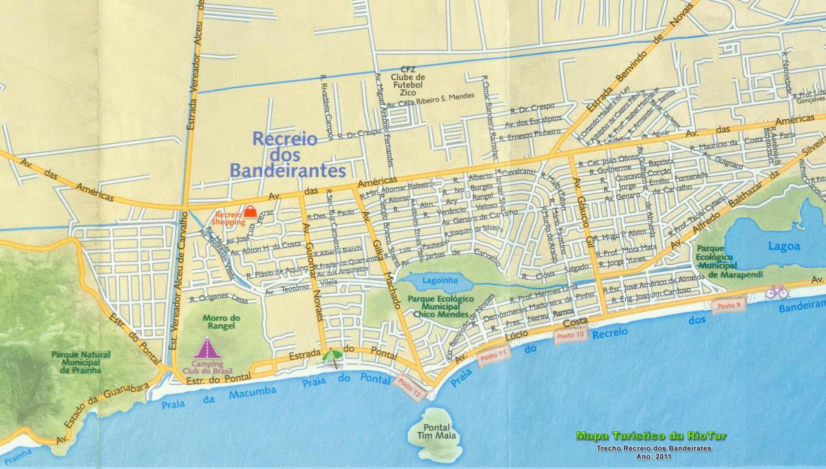 Recreio beach haritası