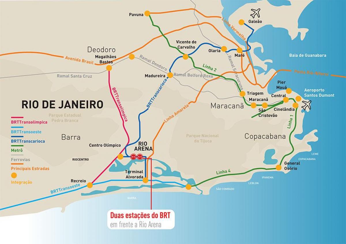 Rio Arena harita konumu