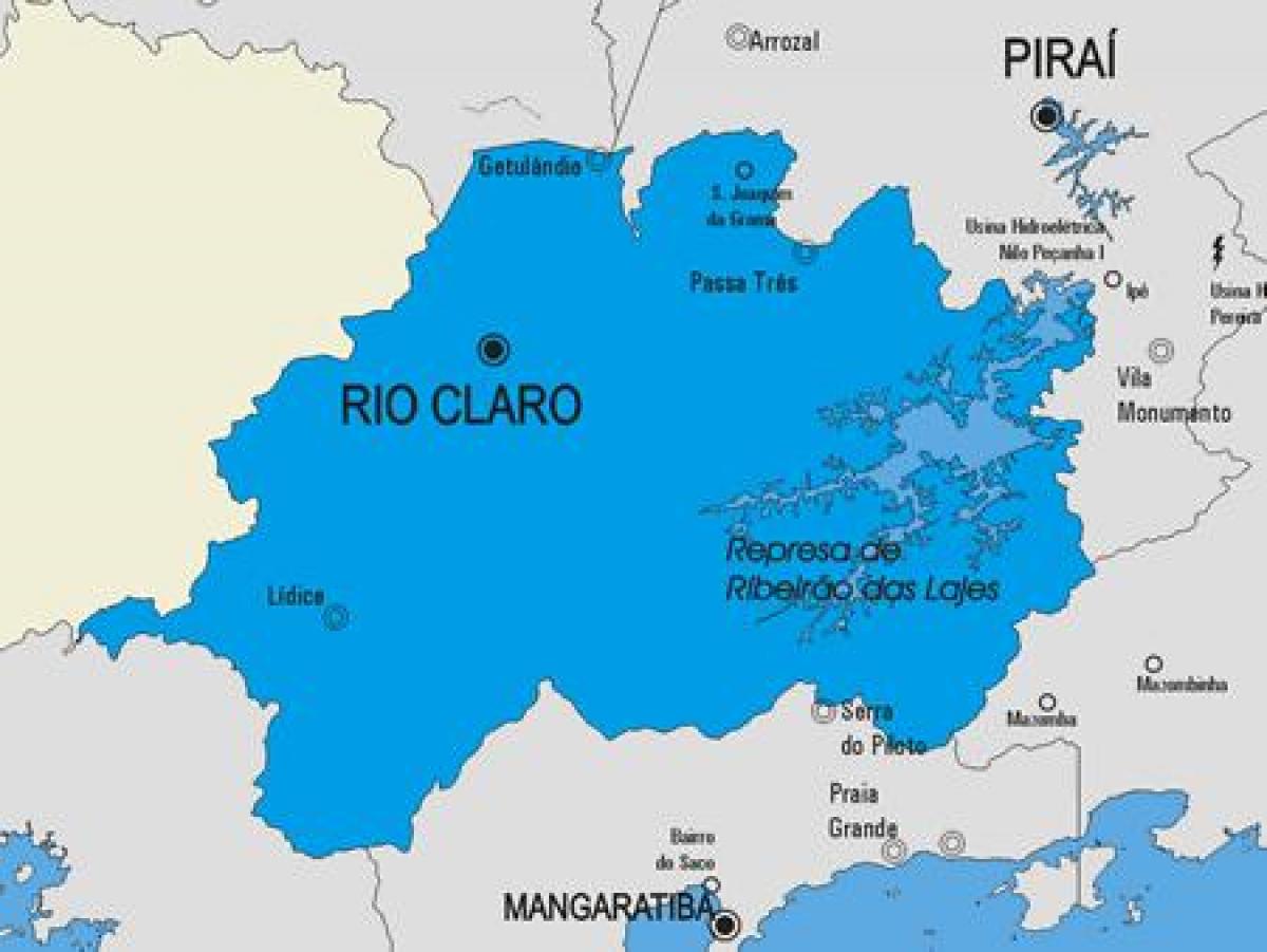 Rio Claro Belediyesi haritası