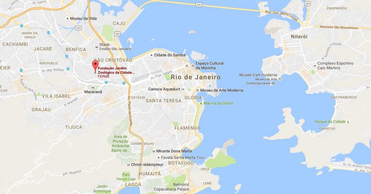 Rio de Janeiro Hayvanat Bahçesi haritası