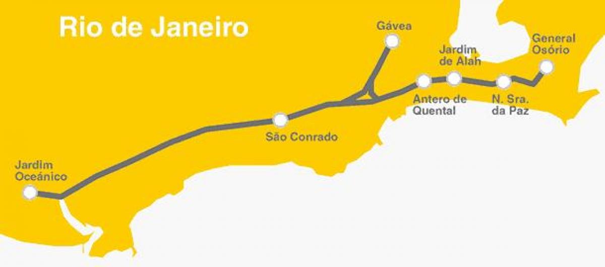 4 Rio de Janeiro metro haritası - Line