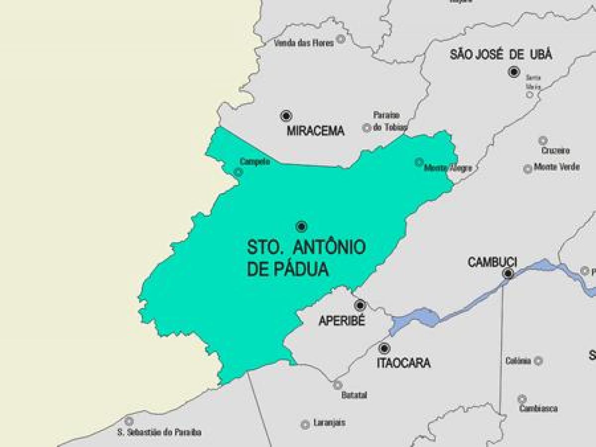 Santo haritası Antônio de Pádua Belediyesi