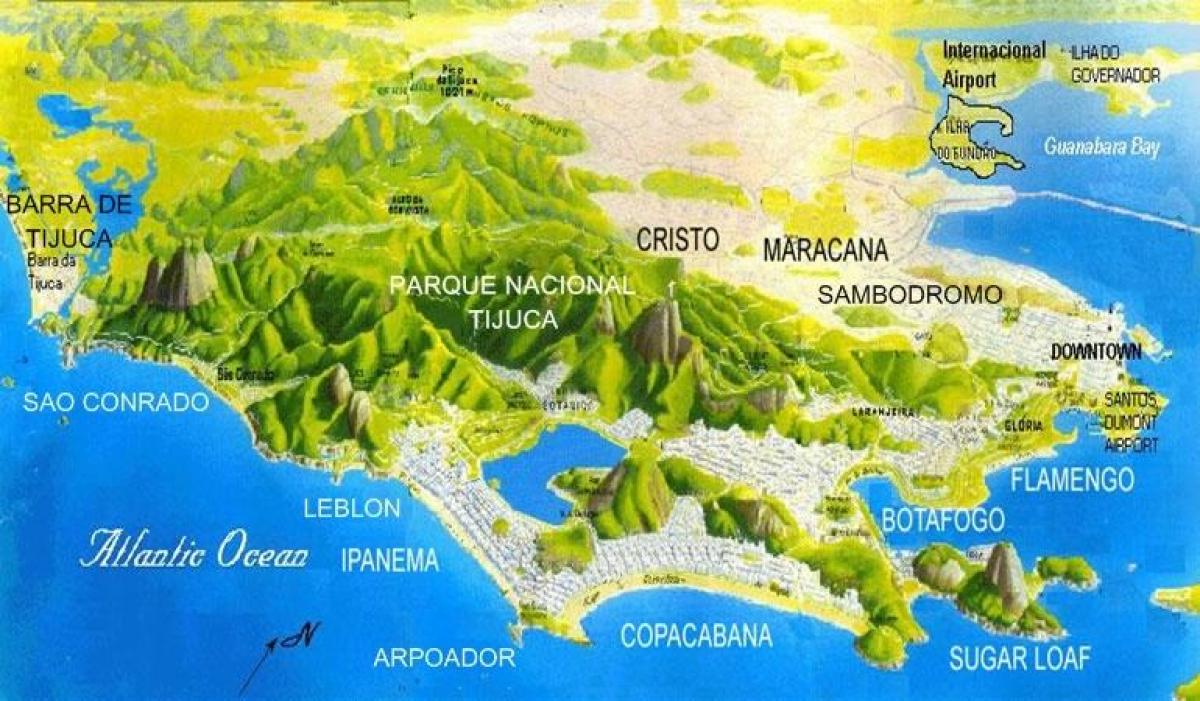 Sao Conrado beach haritası