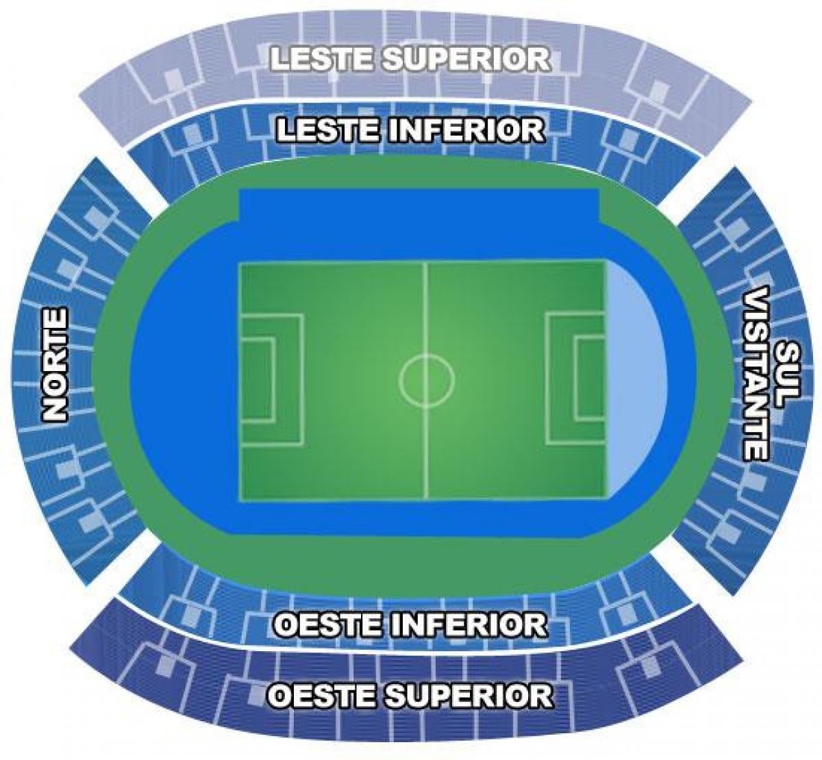 Stadyum Engenhão secteurs haritası