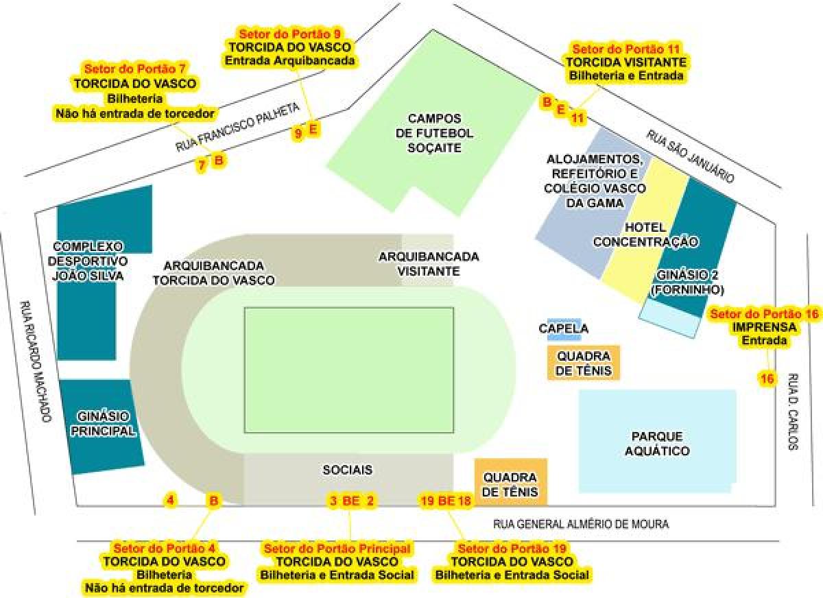 Stadyum São Januário haritası