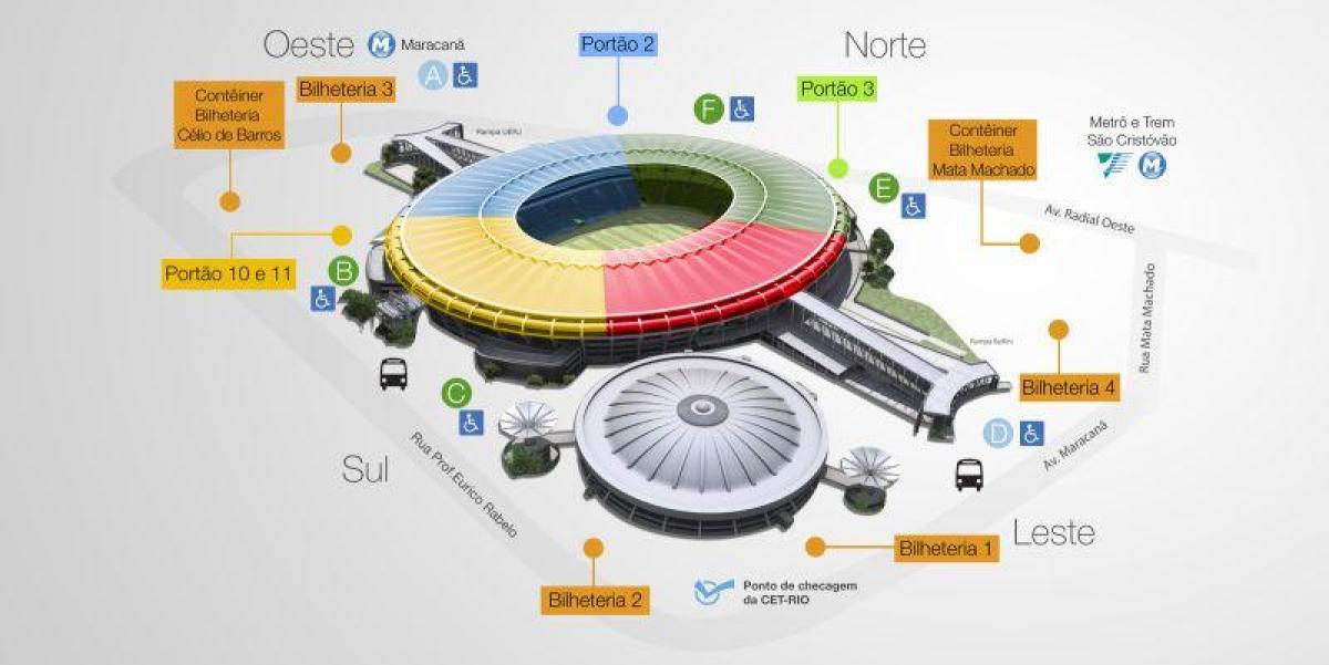 Maracana Stadyumu haritası