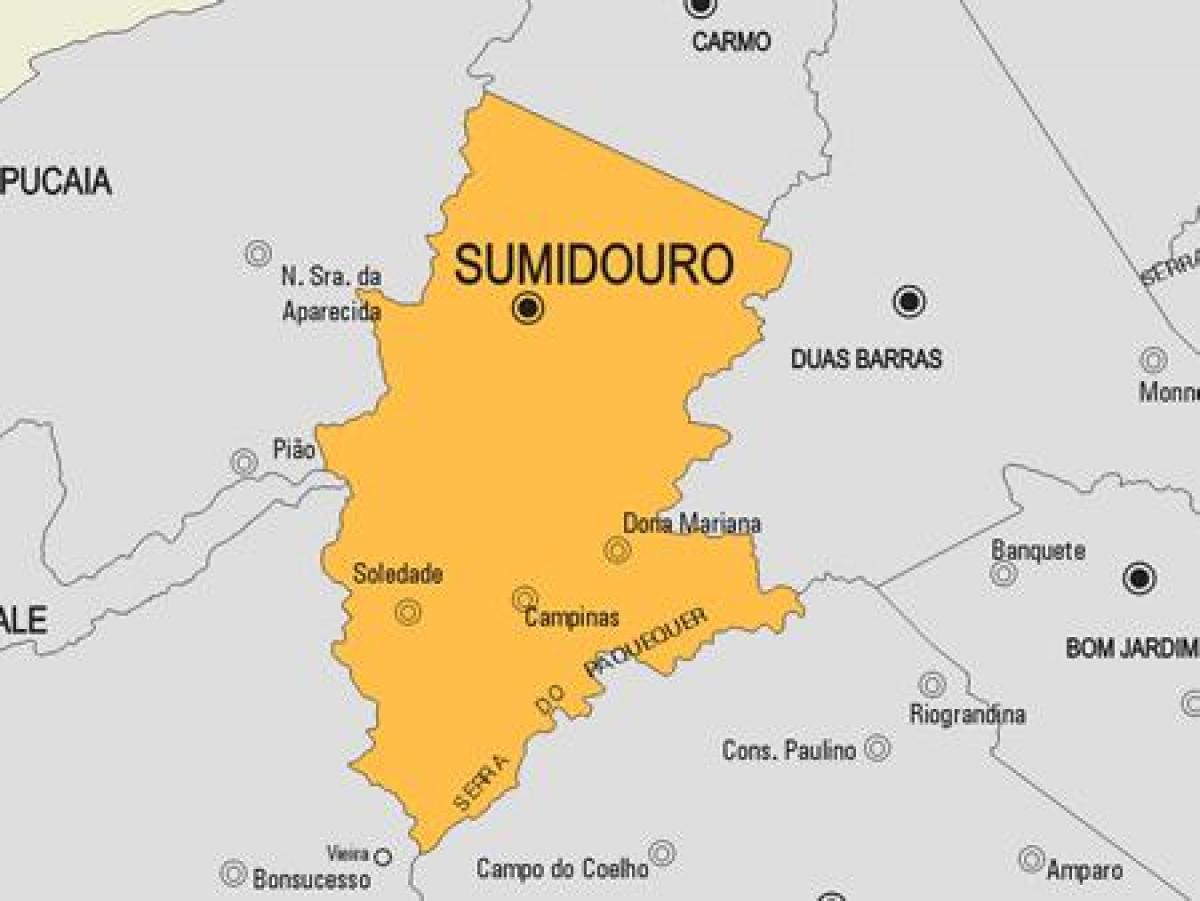 Sumidouro Belediyesi haritası