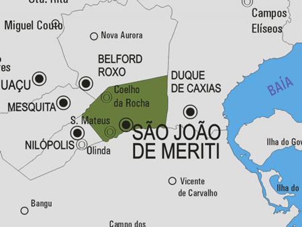 São João de Meriti Belediyesi haritası