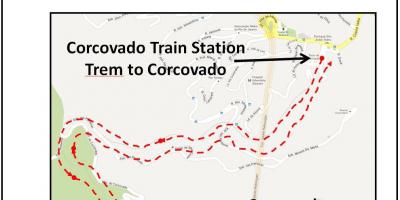 Corcovado tren haritası
