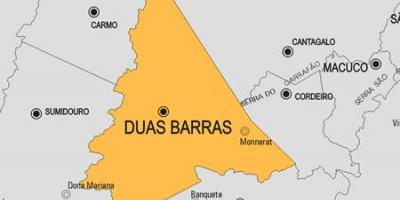 Duas Barras Belediyesi haritası