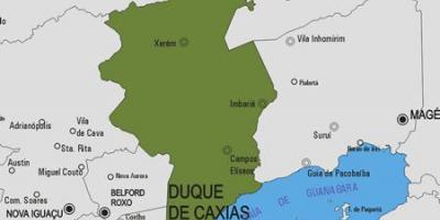 Duque de Caxias Belediyesi haritası