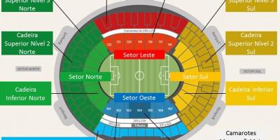 Maracanã Stadyumu secteurs haritası