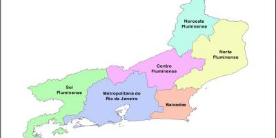 Mesoregions haritası Rio de Janeiro