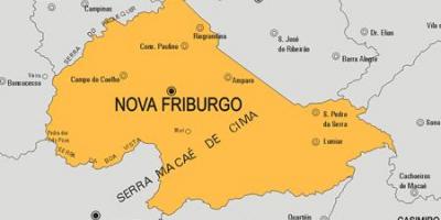 Nova Friburgo Belediyesi haritası
