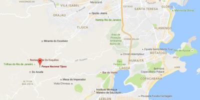Tijuca Milli Parkı haritası