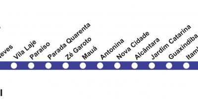 Mavi 3 Rio de Janeiro metro haritası - Line ()