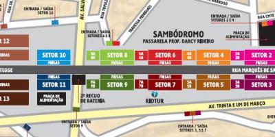 Sambódromo haritası
