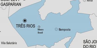 Três Rios Belediyesi haritası