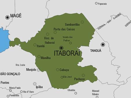 İtaboraí Belediyesi haritası