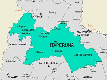 İtaperuna Belediyesi haritası