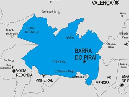 Barra do Piraí Belediyesi haritası