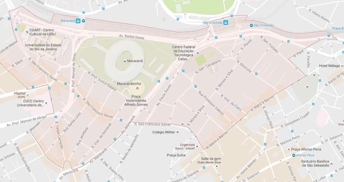 Bulunan Maracanã haritası