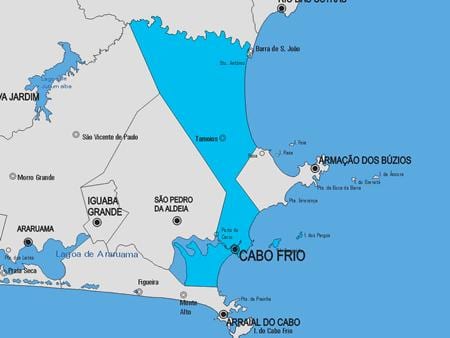 Cabo Frio Belediyesi haritası