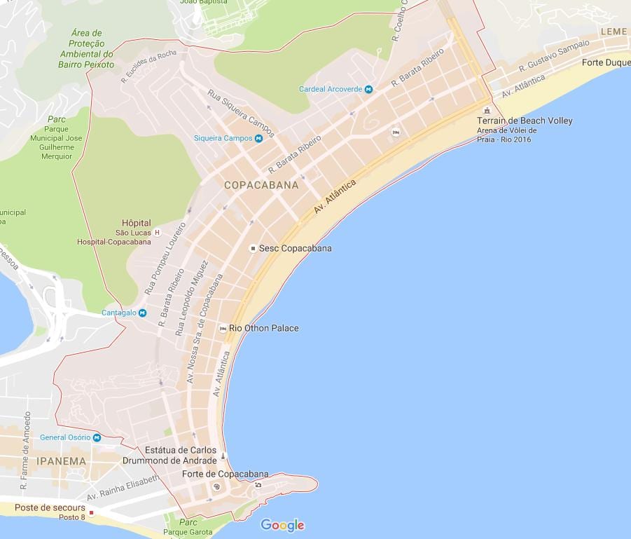 Copacabana haritası