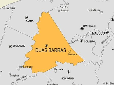 Duas Barras Belediyesi haritası