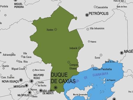 Duque de Caxias Belediyesi haritası