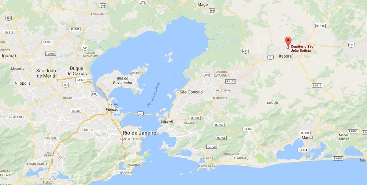 Mezarlık São João Batista haritası
