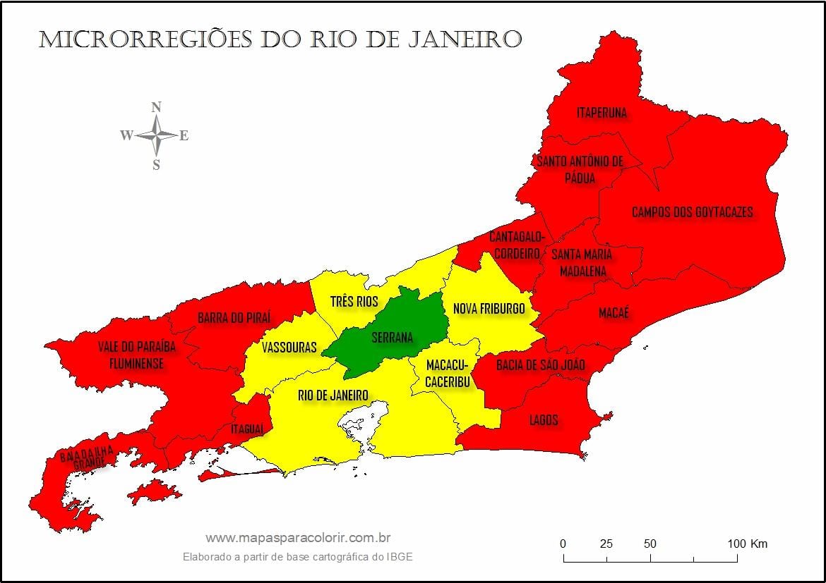 Rio de Janeiro mikro haritası-bölgeler