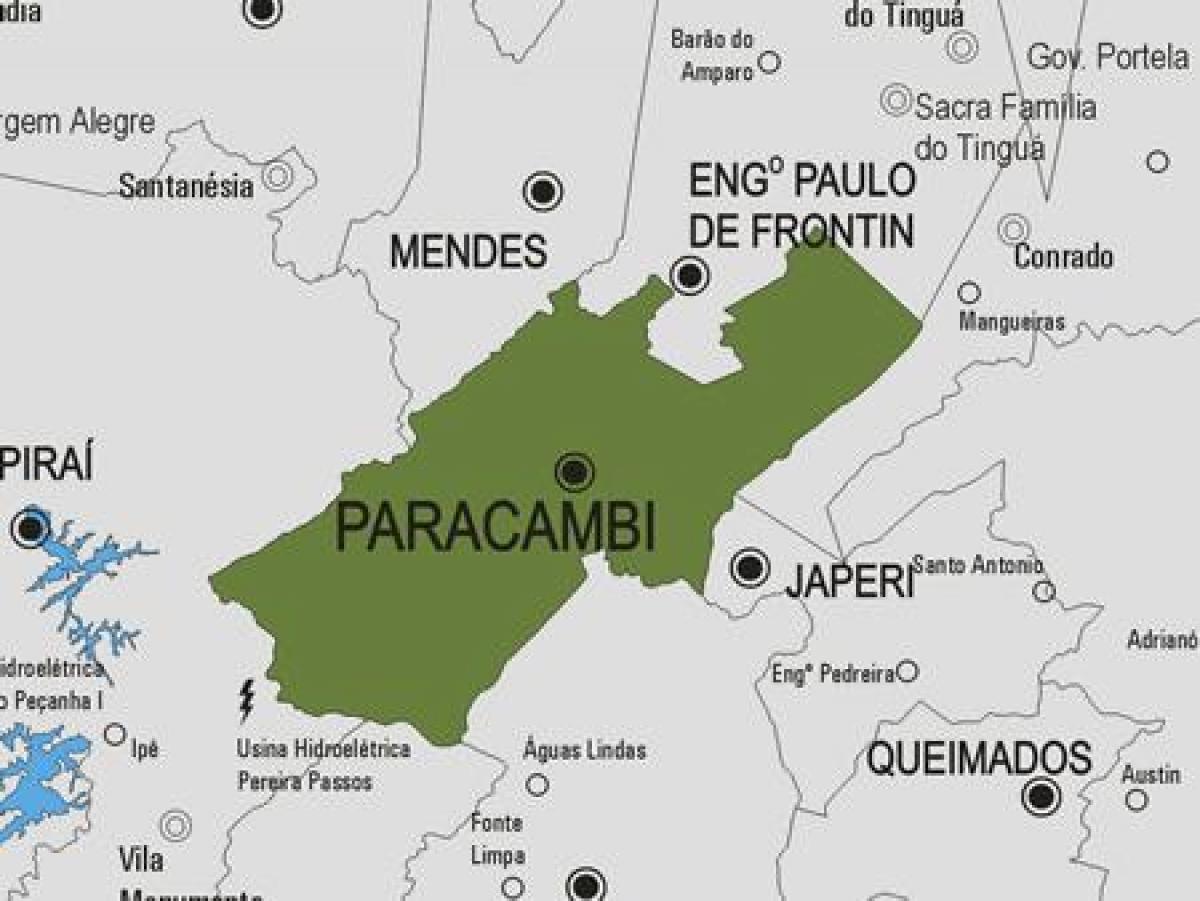 Paracambi Belediyesi haritası