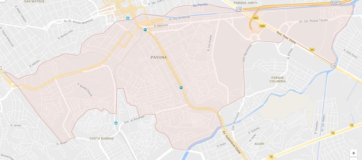Pavuna haritası