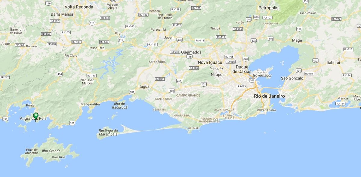 Plaj Dentro haritası