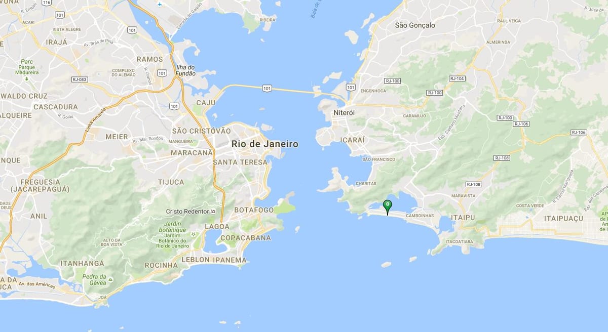 Plaj Piratininga haritası