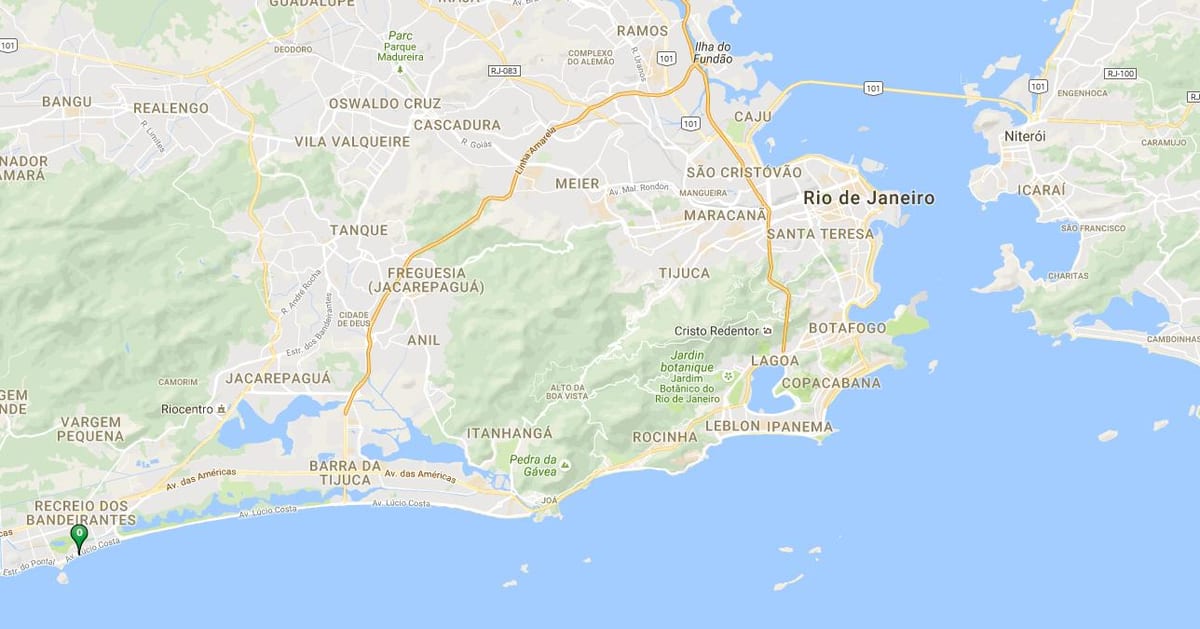 Plaj Recreio dos Bandeirantes haritası